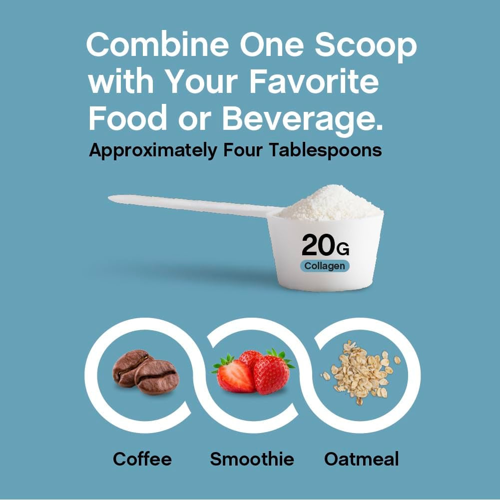 Collagen Peptides Powder | 22Oz | Super Hair, Skin, and Nails | Superior Absorption | Grassfed Protein Supplement | Advanced with 18 Essential Amino Acids